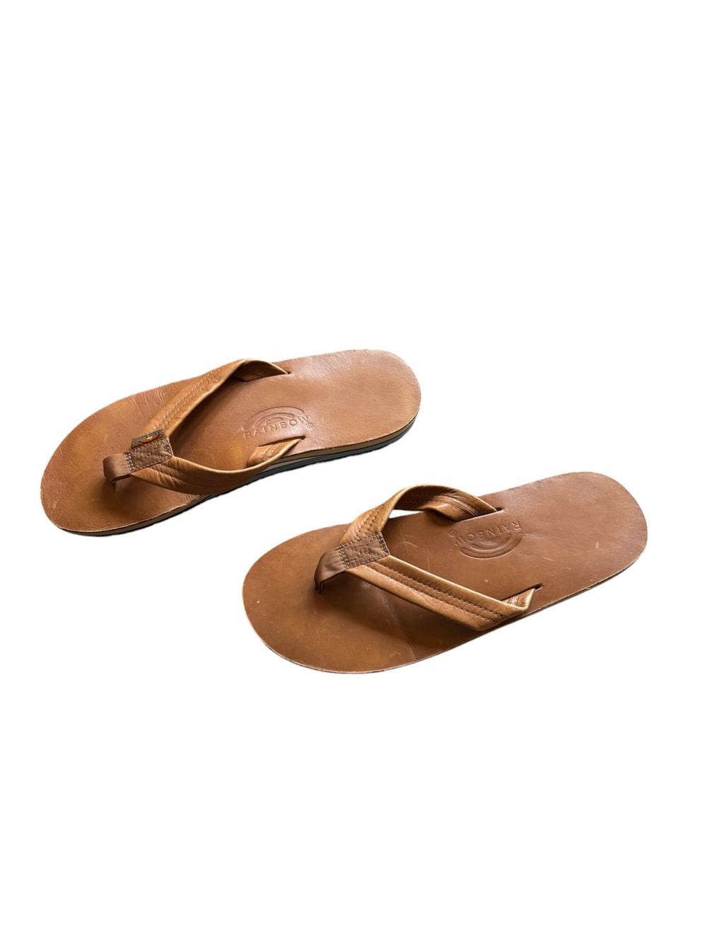 Rainbow 302 Alts Leather sandals Mens XL 11-12 vacation beach travel casual tan